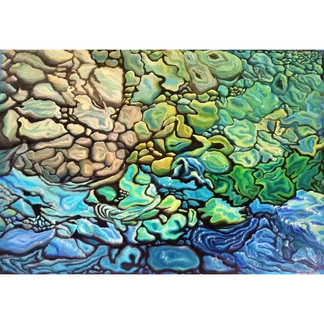Seabed is an original contemporary artwork realized by the italian artist sabrina pugliese (b. 1990). Original oil...