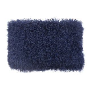 Tibetan Sheep Long Blue 11.8"x19.7" Pillow For Sale