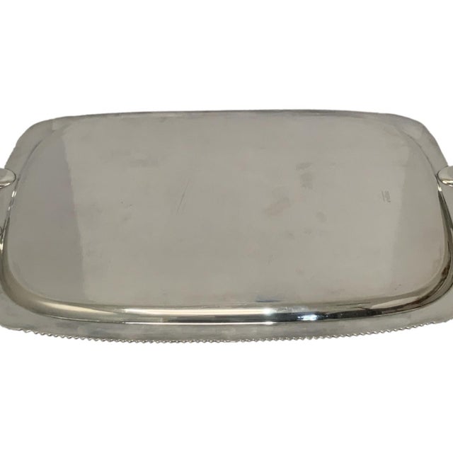 Antique International Silver Co e.g. Webster & Son Large Handled Butler Serving Tray #2191 27.5” Usa 1928-1950s For Sale In Palm Springs - Image 6 of 11