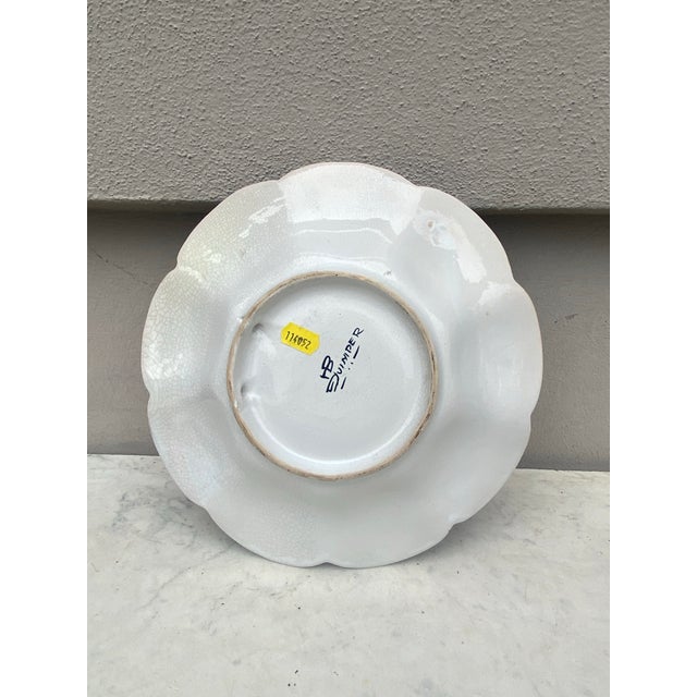 Henriot Quimper French Faience Platter Henriot Quimper Circa 1900 For Sale - Image 4 of 4