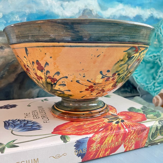 Late 20th Century F F Griffi Corsica Terracotta 10" Pedestal Bowl For Sale - Image 5 of 10