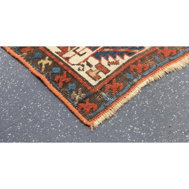 Antique Kazak Rug 5'8'' x 8'6'' For Sale In New York - Image 6 of 12