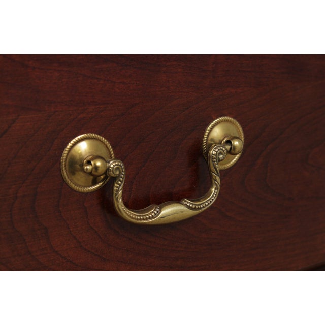 Pennsylvania House Bow Front Cherry 3 Drawer Nightstand For Sale - Image 9 of 13