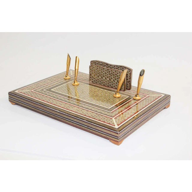 VIntage Persian Khatam Pen Holder For Sale - Image 10 of 12