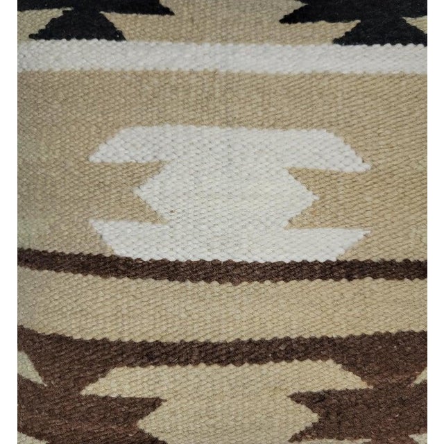 Rustic Early 20th Century Hand Woven Pair of Wool Pillows For Sale - Image 3 of 6