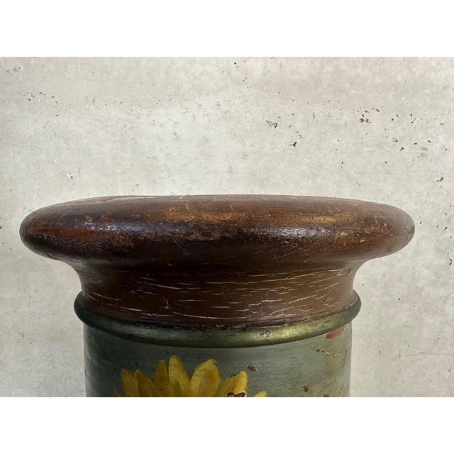 Antique French Column with Sunflowers, 1960s For Sale - Image 4 of 9