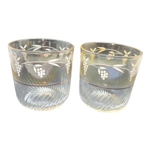 Vintage Italian Pressed Glass Drinking Tumblers