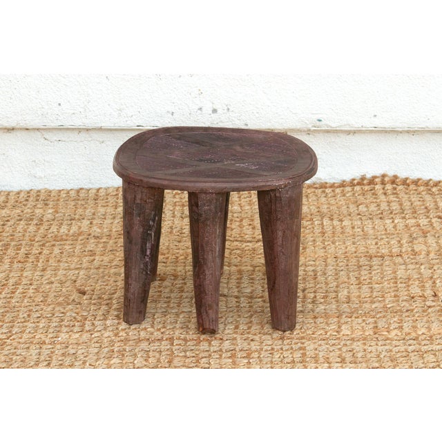 Wabi Sabi Style African End Table For Sale In Los Angeles - Image 6 of 8