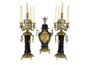 Gilt Bronze Fireplace Trim Pieces, Late 19th Century, Set of 3