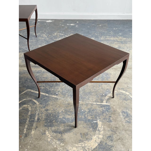 Brown Vintage Tommi Parzinger Large Scale End Tables, Mahogany - a Pair For Sale - Image 8 of 13