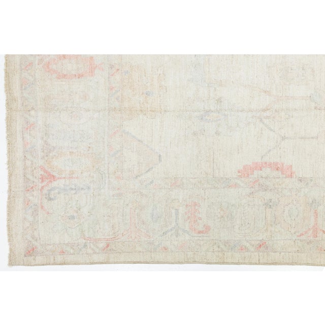 10x14 Ethereal Blush & Cream Modern Oushak Style Wool Area Rug For Sale - Image 12 of 12