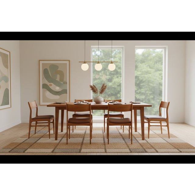 Wood Chair in Teak and Leather by Funder Schmidt & Madsen, 1960s, Set of 4 For Sale - Image 7 of 12