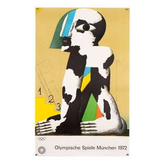Munich Olympics Lithograph Poster by Horst Antes, 1972 For Sale