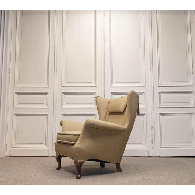 Wingback Lounge Chair by Ernst Kühn for Lysberg Hansen & Therp, Copenhagen, 1930s For Sale - Image 10 of 12