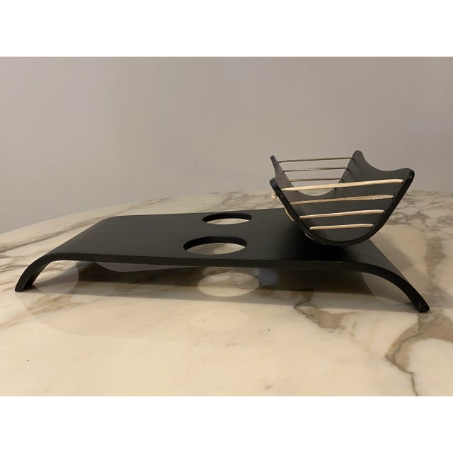 Ebony 1950’s Bent Plywood Serving Tray Designed by Don Parker For Sale - Image 8 of 13