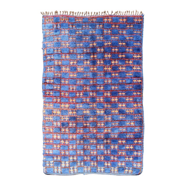 Vintage All-Over Tribal Moroccan Rug For Sale