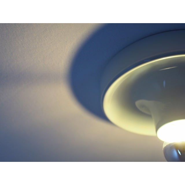 Metal Mid-Century Modern Italian White Flush Mount from Tronconi, 1970s For Sale - Image 7 of 13
