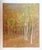 Mid 20th century pastel painting on artist board of mountain road and aspen trees landscape. Unsigned. Unframed, scattered...