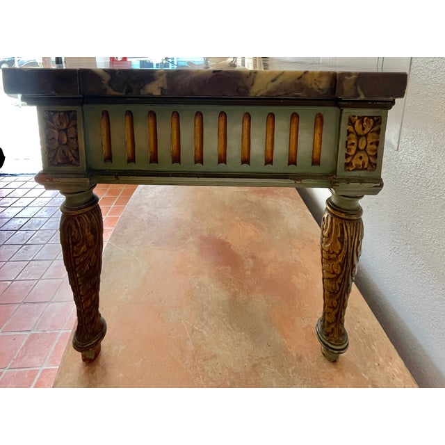 1920s 1920s French Louis XVI Marble Top Low Table For Sale - Image 5 of 8