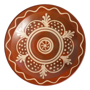 Brown and Cream White Stoneware Bowl by Andersson & Johansson for Höganäs, 1920s