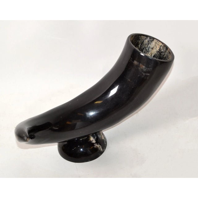 Mid-Century Modern Original Animal Black Horn Table Sculpture, Centerpiece Base For Sale - Image 4 of 10
