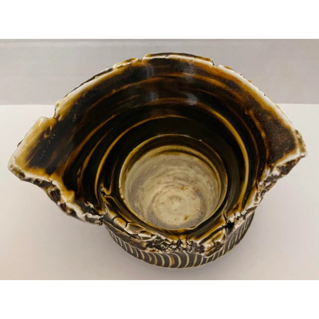 1990s Brutalist Small Pottery Bowl For Sale - Image 5 of 7