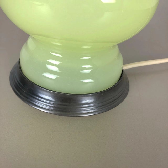 Opaline Murano Glass Lime Table Light from Cenedese, 1960s For Sale - Image 10 of 14