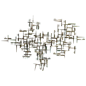 Large William Bowie Abstract Wall Nail Sculpture