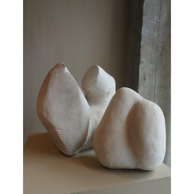 White Gino Bogoni, Mediterranean Sculptures, 1956, Plaster, Set of 2 For Sale - Image 8 of 15