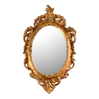 Italian Florentine Baroque Gold Giltwood Wall Mirror For Sale