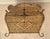 Brown Vintage Woven Rattan Bombay Storage Chest With Lid Wrought Iron Scroll Feet, Handles, and Latch. For Sale - Image 8 of 17