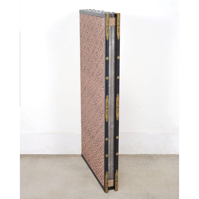 Japanese Showa Four Panel Screen Bamboo in Misty Landscape For Sale - Image 17 of 18