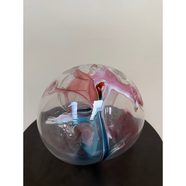 2000 Peter Bramhall Art Glass Orb For Sale - Image 11 of 12