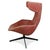 Set of Take a Line for a Walk 389 Lounge Chair and Ottoman in Red Leather by Alfredo Häberli for Moroso For Sale - Image 15 of 17