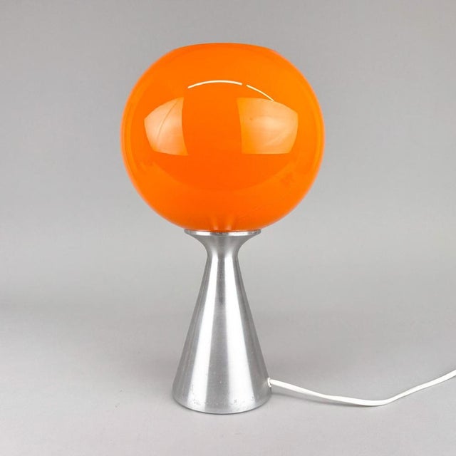 Space age table lamp attributed to aloys ferdinand gangkofner and produced by erco in germany. Original wiring with...