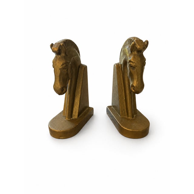 Vintage German Brutalist Brass Horse Bookends, 1960s, Set of 2 For Sale - Image 9 of 9
