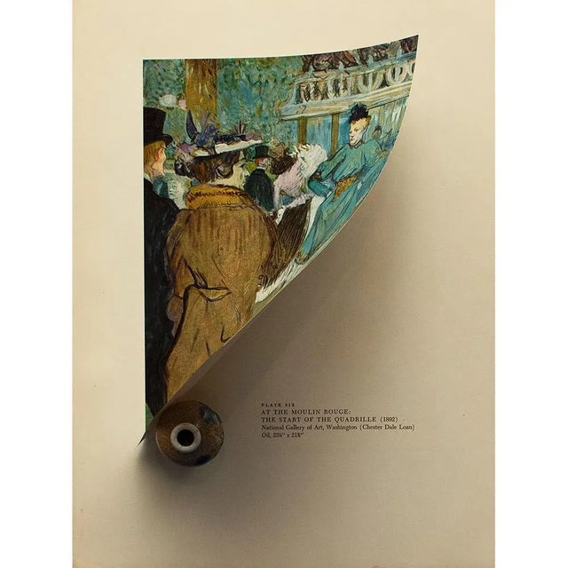 The School of Paris 1950s After Toulouse-Lautrec "At the Moulin Rouge: The Start of the Quadrille" Vintage Full Color Print For Sale - Image 3 of 8
