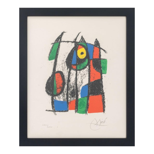 Joan Miro "Lithograph Vii" Lithograph, 1975 For Sale