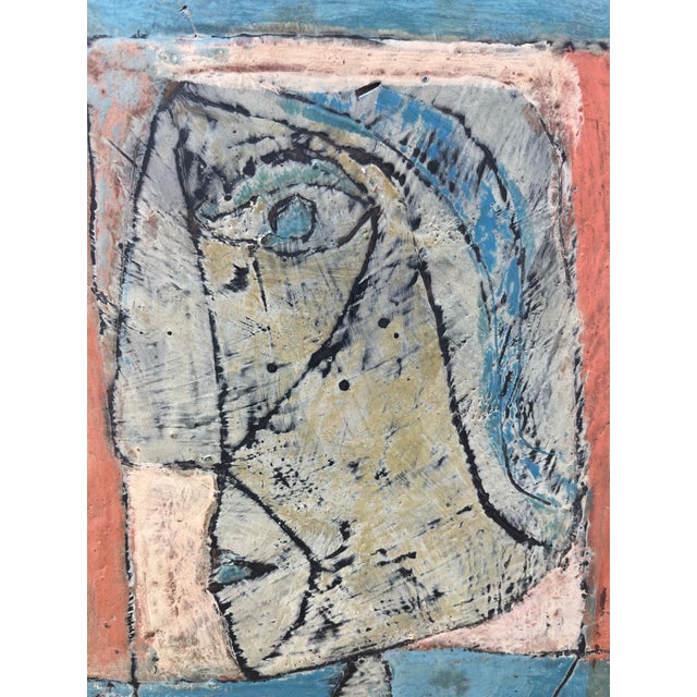Sculpture Materials Abstract Expressionist Painting on Board. Circle of Afro Basaldella. For Sale - Image 7 of 8