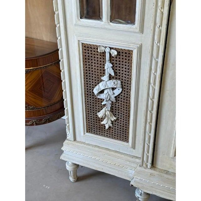 White Large 18th Century French Louis XVI 3-Door Bookcases or Armoire For Sale - Image 8 of 16