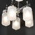 Art Deco Style 10 Arm Frosted & Etched Glass Chandelier W/ Polished Nickel Frame For Sale - Image 12 of 18