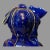 Early 20th Century Pair of Cobalt Blue High Glaze Porcelain Bust Statues For Sale - Image 6 of 12