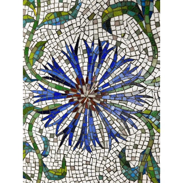 Wrought Iron Handmade Mosaic Coffee Table, France, 1960s For Sale - Image 4 of 11