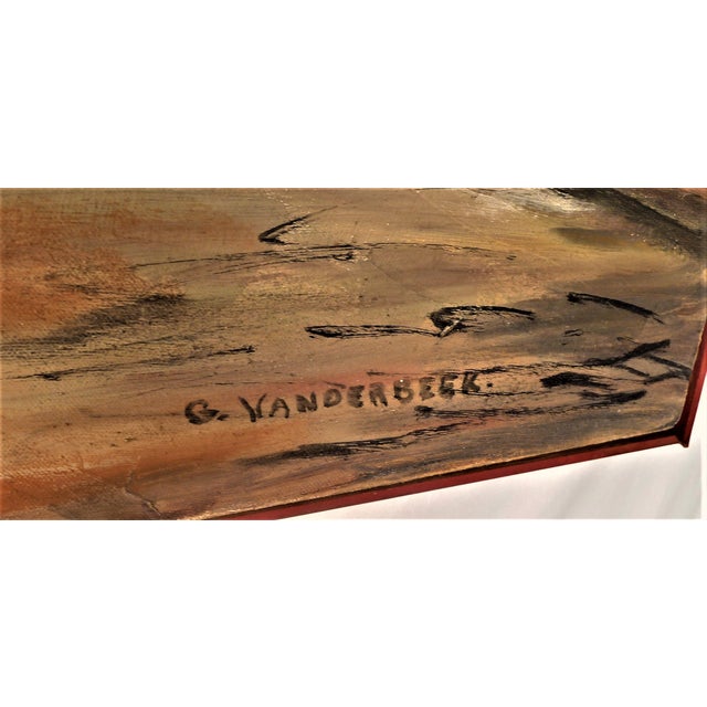 "Holocaust" Original Oil Painting by Geraldine J. Vanderbeek (1923–2009) This large original oil painting is a dramatic...
