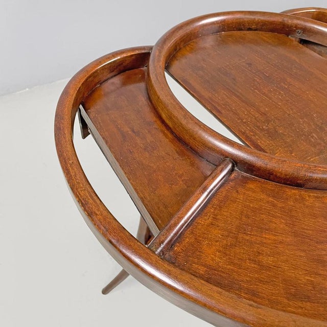 Antique Italian Rounded Wooden Coffee Tables with Drawers, Early 1900s, Set of 2 For Sale - Image 11 of 18