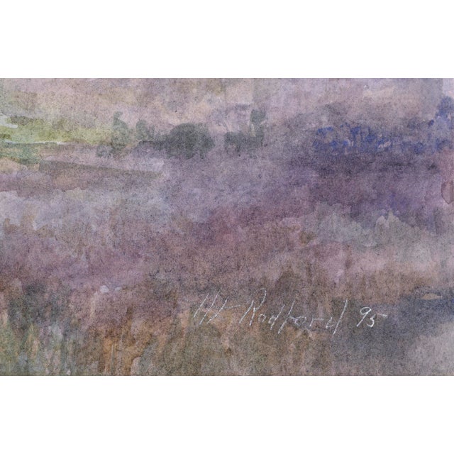 Late 19th Century H. L. Radford Scottish Hills Near Dunkeld Watercolor Landscape 1895 1895 For Sale - Image 5 of 7