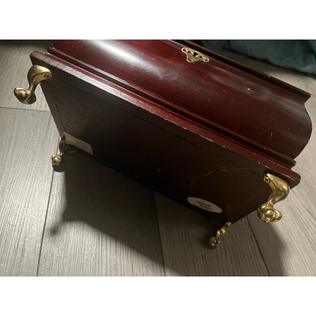 Vintage Mahogany Jewelry Box From “The Commodore” Collection by Rosalco For Sale - Image 12 of 12