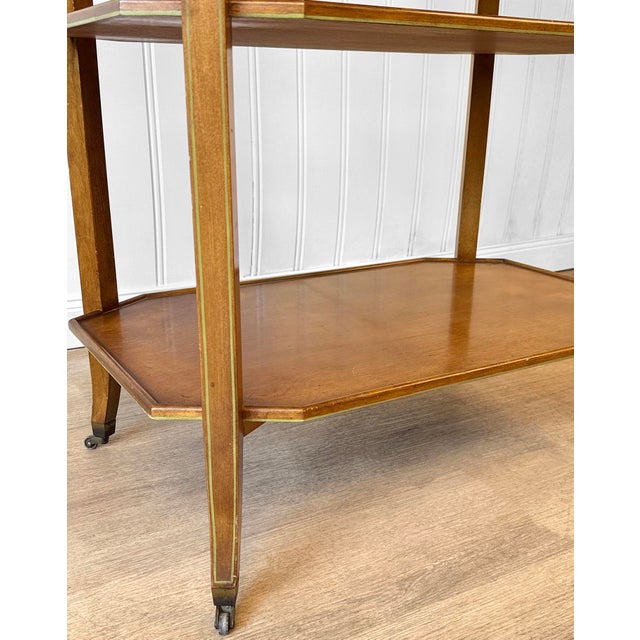 Vintage French Country Octagonal 4-Tier Serving Cart Table For Sale - Image 13 of 13