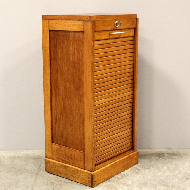 Vintage Filing Cabinet in Oak, 1930s For Sale - Image 3 of 13