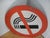 No Smoking Sign, 1950, in Good conditions. Designed 1950 to 1959